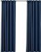vidaXL Gordijnen linnen-look verduisterend haken 2 st 140x245 cm blauw