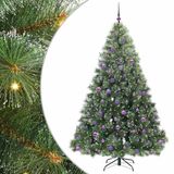 vidaXL Kunstkerstboom met 300 LED, met standaard, Groen, 210 cm, PE en PVC