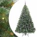 vidaXL Kunstkerstboom met 300 LED, met standaard, Groen, 210 cm, PE en PVC