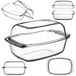 KADAX Transparante ovenschaal van hittebestendig glas, vuurvast vat voor lasagne, groentestoofpot, glazen braadpan om te braden, oven (rechthoekig, 7 liter)
