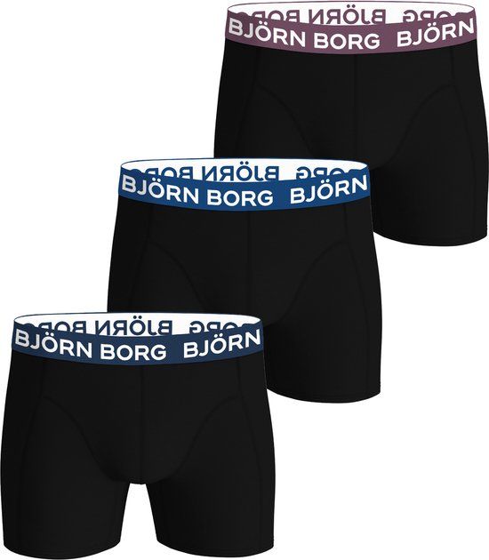 Bjorn borg Björn Borg Cotton Stretch boxers - heren boxers normale lengte (3-pack) - zwart