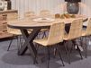 KUTINA Table de salle à manger ovale 163 cm parquet naturel