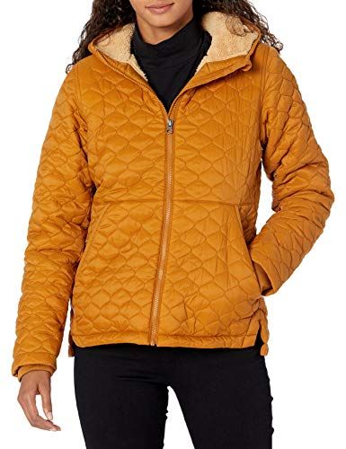 Amazon Essentials Lichtgewicht waterbestendige sherpa-gevoerde capuchon Puffer geïsoleerde jas, Camel, S