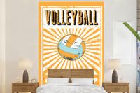 Nr1Wallpaper Fotobehang Volleybal illustratie met quote - 155 x 240 cm