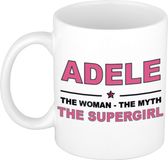 Bellatio Decorations naam cadeau mok - Adele - Woman Myth Supergirl - koffiemok - 300 ml - collega - moederdag