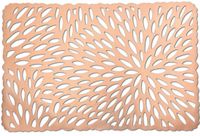 Zeller tafel Placemats - 8x - glanzend koper - rechthoekig - 29 x 44 cm - onderleggers