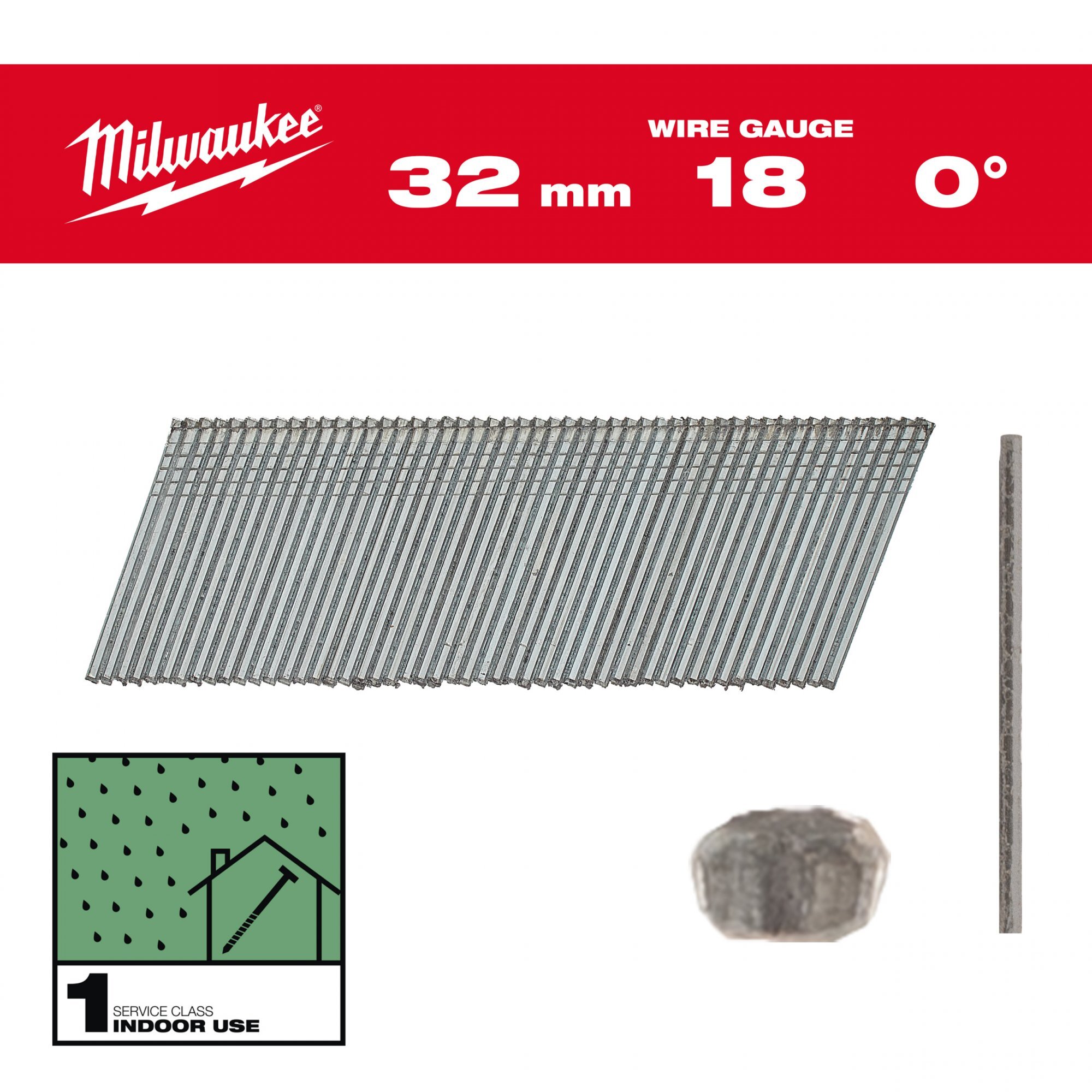 Milwaukee Milwaukee 4932492553 Nagels Brad 18G/32mm/RC/G/SC1-5kpc