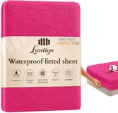 Lantigo Hoeslaken Badstof Waterdicht 100x200 cm Oudroze