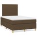 Maison Exclusive - Boxspringbed met matras, donkerbruin, 120x190 cm, gestoffeerd