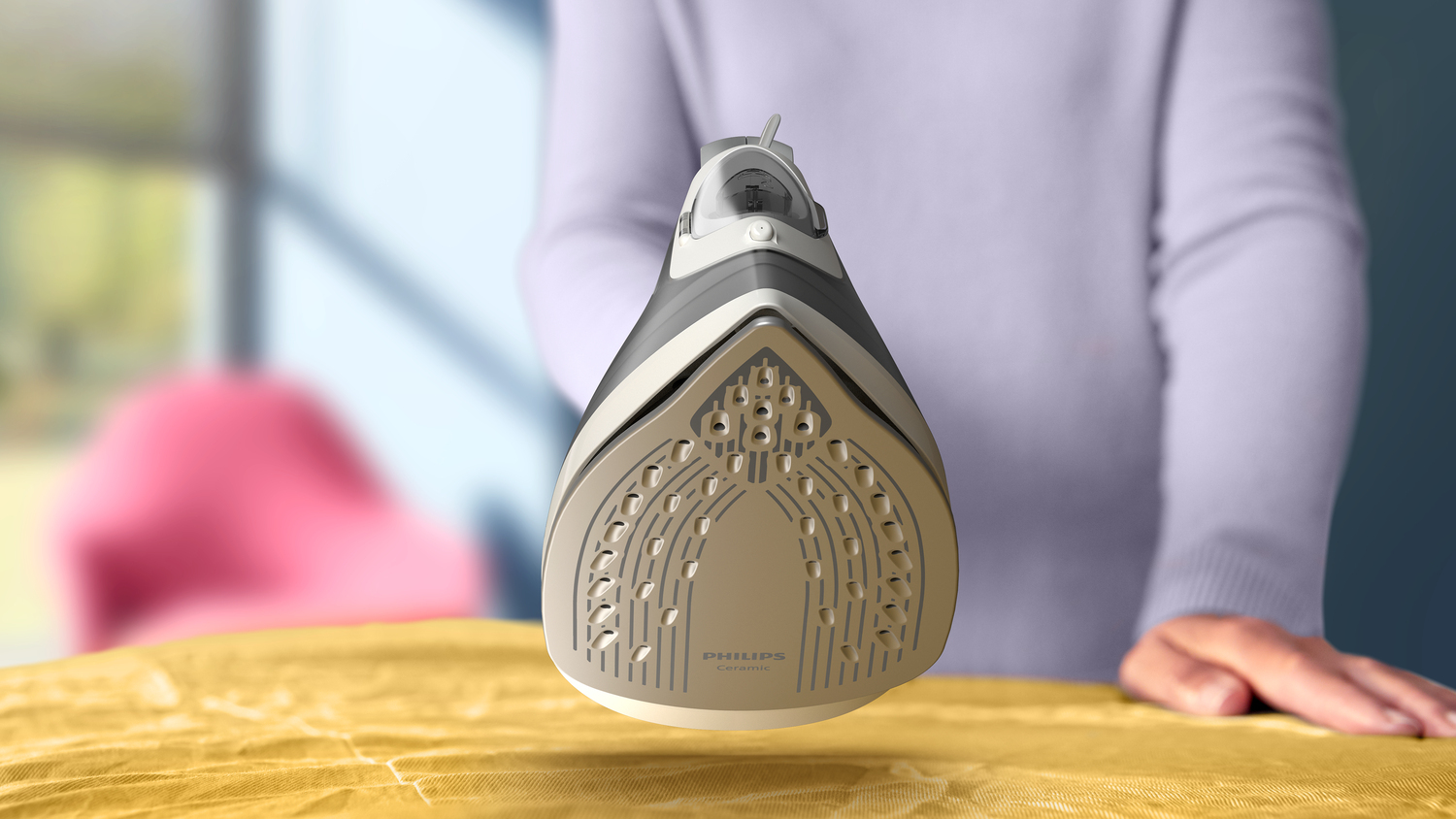 Philips 2000 Series DST2020/80 Steam Iron - 2000W - Ceramic Soleplate - Grey/White