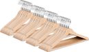 Wicotex Houten Kledinghangers - Set van 40 - Naturel - Met Rok Inkepingen & Broekspijpen