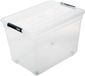 5five opberg kist met deksel - Solutions Box - 100 liter - 67 x 48 x 46 cm - kunststof - transparant