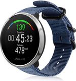 Strap-it Nylon gesp smartwatch bandje - blauw