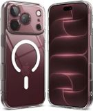 Ringke Fusion Magnetic | Hoesje Geschikt voor Apple iPhone 18 Pro Max / 17 Pro Max | Compatibel met MagSafe / Qi2 | Back Cover met Militaire Standaard | Clear