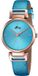 Lotus L18229/2 Dameshorloge Analoog Quartz Staal Goudkleurig PVD Blauw Textiel 32mm