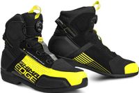 SHIMA Edge Vented Motorschoenen - Zwart/Fluoriserend geel - Maat 46