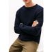 Tommy Hilfiger Pull col rond en côtes de pêche Bleu nuit