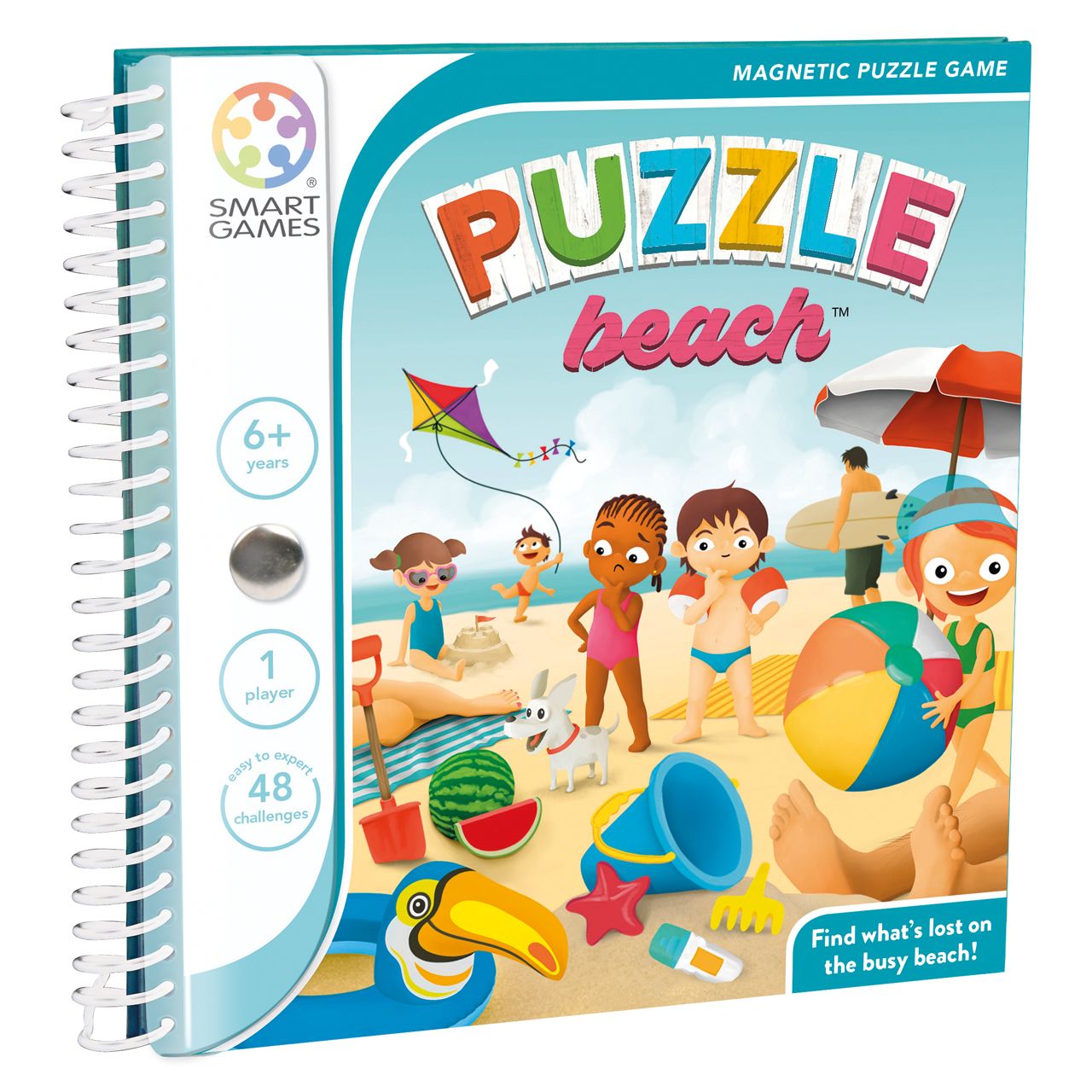 SmartGames Puzzle Beach - Magnetisch breinbreker - 48 uitdagingen - reisspel