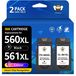 Cartouches d'encre compatibles avec Canon PG-560 CL-561, 2 pièces