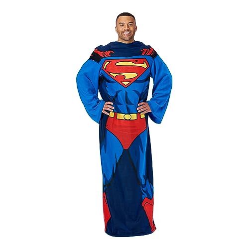 Northwest DC Comics Comfortabele deken met mouwen, Action Superman, volwassen - 48 x 71 inch