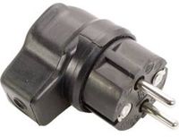 AS Schwabe 62207 Haakse stekker met randaarde Massief rubber 230 V Zwart IP44