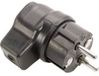 AS Schwabe 62207 Haakse stekker met randaarde Massief rubber 230 V Zwart IP44