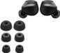kwmobile 6x cover voor in-ear oortjes geschikt voor Jabra Elite 75t /65t / Active - Vervangende oordopjes van siliconen in zwart - 3 maten
