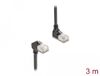 Delock RJ45 Network Cable Cat.6A S/FTP Slim 90° downwards / downwards angled 3 m black