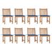 VidaXL Fauteuils de jardin 8 pièces avec coussins teck massif bleu