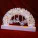 Kerstboog Sneeuwvlokken LED - Batterij - Warm wit - Wit - Hout