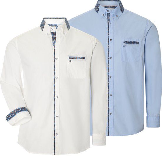 Babista Heren Overhemden Set Van 2 Lichtblauw 5XL
