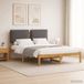 vidaXL Bedframe met gestoffeerd hoofdbord Whitewash en lichtgrijs