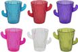 Merkloos / Sans marque Merkloos Shotglaasjes cactus set a 6 stuks 60ml multicolor