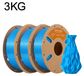 PLA Filament 1,75 mm - Standaard PLA - Geschikt voor FDM 3D-printers en 3D-pennen - Weinig krimp - Netjes opgerolde spoel - 3 kg, bleu