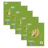 Staufen Green collegeblok - DIN A4, liniaalmaat 22 (5 mm vierkant), 80 vel, 4 gaten, premium wit 70g/m² gerecycled papier, 5 stuks