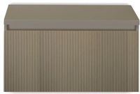 BES LED Frozen 3D Badmeubelset 80 cm - Greeplijst in Kleur - Inclusief Wastafelbovenblad Olive