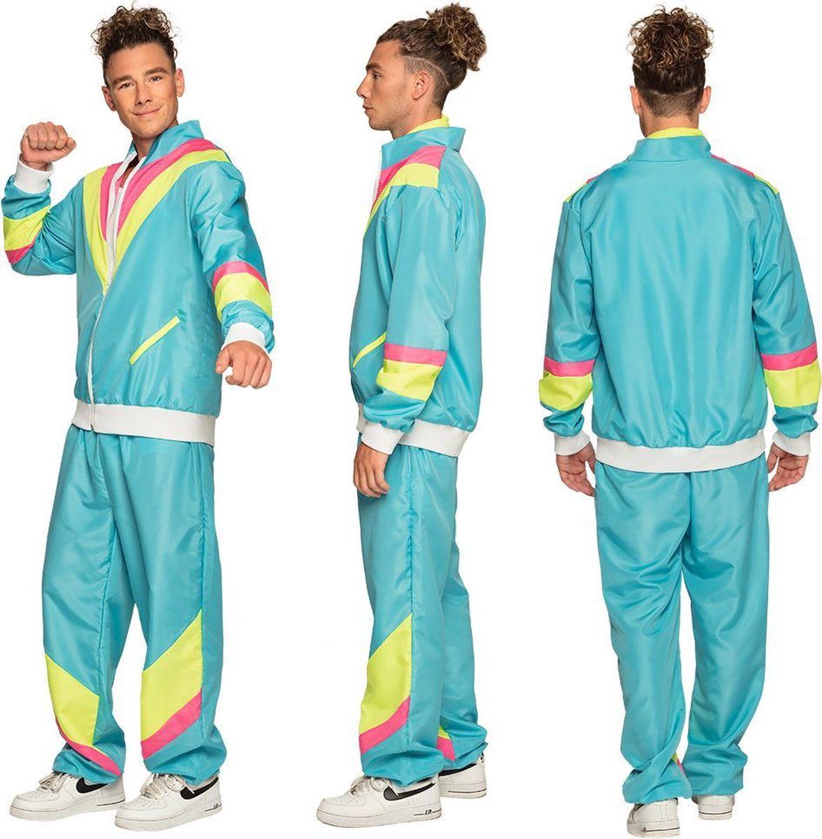 Boland Trainingspak Retro Heren Blauw Maat L