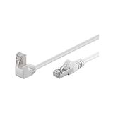 Goobay 94178 CAT 5e patchkabel 1x 90° hoek, F/UTP, wit