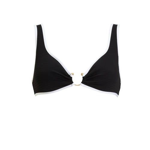 Seafolly Beach Bound voorgevormde bikinitop zwart/ecru