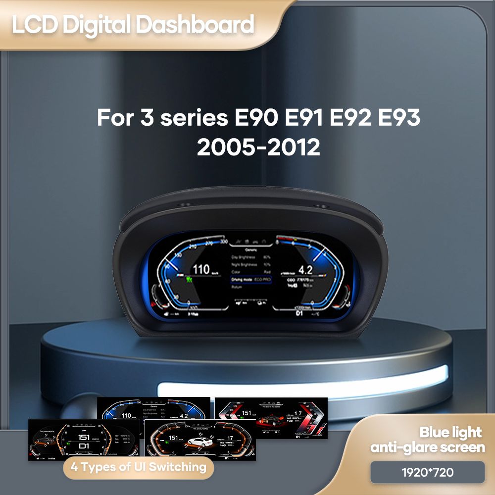 WOWUSEFUL BMW 1920*720 Auto Lcd Dashboard Voor Bmw 3 Series E90 E91 E92 E93 2005-2012 Jaar Paneel Virtuele Cockpit Snelheidsmeter Voor