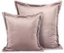 Eurofirany Decoratieve kussensloop RIA, glanzend fluweel met ruche, 45x45 cm, Poederroze