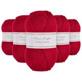 Utopia Crafts Super Aran brei- en haakgaren 5 x 100 g (diepe bessen)