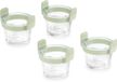 Lékué Airfryer Mini Ovenschaal ø 11 cm - Set 4-delig - Glas - Transparent