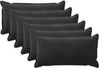 vidaXL - Kussensloop - 6 stuks - Katoensatijn - Zwart - 40 x 80 cm
