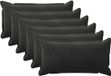 vidaXL - Kussensloop - 6 stuks - Katoensatijn - Zwart - 40 x 80 cm
