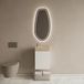 Boss & Wessing BWS Riga Mat Wit Toiletmeubel Met Fontein 40x50x22 cm - Travertin Geribbeld