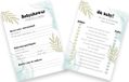 Merkloos 20x leuke Quiz | Babyshower | spelletje invulkaarten (A5 formaat) Quiz1