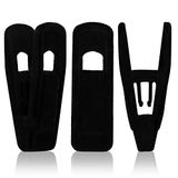 Tinfol Fluwelen hangers - 50st zwarte broekhangers, sterke vingers stroomden clips voor slanke kleding