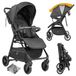 StarTech 3-in-1 kinderwagen - Opvouwbaar - Draaibare zitplaats - Schokabsorberende wielen - Verstelbare rugleuning - Maximaal draagvermogen 20 kg - Zwart