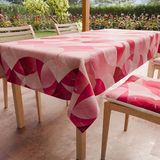 PETTI Artigiani Italiani - Tafelkleed, keukentafelkleed van microvezel, vuilafstotend, design cirkel, fuchsia, voor 12 plaatsen (140 x 240 cm), 100% Made in Italy